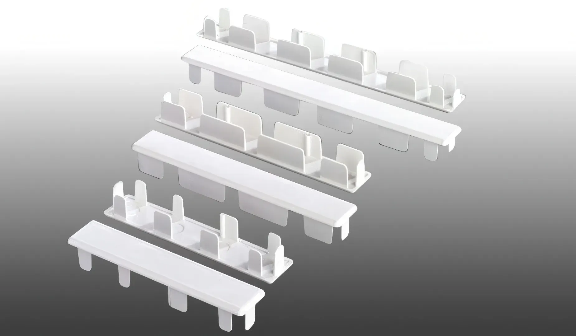 Abdeckkappe für Balkonbretter, Weiß - 25 x 150 mm Kunststoffkappe für Hohlkammerprofile – robuste Kappe aus PVC für Balkonbretter