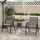 Costway Gartensessel 56 x 70 x 84 cm grau/schwarz 4 St.