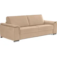 Egoitaliano Schlafsofa »Cecilia, modern & elegant, erstklassiger Sitzkomfort, Dauerschläfer«, inkl. Matratze und hochwertigem Metallbettrahmen, toller Schlafkomfort beige