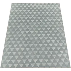 Paco Home Teppich »Haarlem 942«, rechteckig, 10 mm Höhe, Kurzflor, Uni Farben, Hoch-Tief Effekt, geometrisch, weich & kuschelig Paco Home Grau B: 160 cm   1 St.