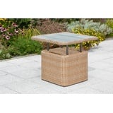 Merxx Duplex Gartentisch 72 x 72 x 45/64 cm beige