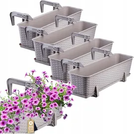 Kadax Balkontopf 60 x 17 x 15 cm Karamell