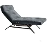 KAWOLA Relaxliege AMERIVA Polyester 80 x 110 x 158 cm Schwarz mit Kissen und Kopfteil