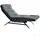 KAWOLA Relaxliege AMERIVA Polyester 80 x 110 x 158 cm Schwarz mit Kissen und Kopfteil