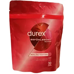 Durex Gefühlsecht Ultra Kondome – 30 hauchzarte Latexkondome (30 Kondome) 30 St