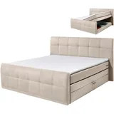 Roller Boxspringbett - beige - Taschenfederkern - H2 - 180x200 cm