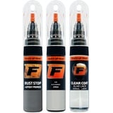 FIRANTO Lackstift Autolack Reparaturset für Alfa Romeo 296A Bianco Ghiaccio/pastello - 3-in-1 Autolack Kratzer Reparaturstift 15ml Grundierung, Klarlack