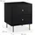 Relaxdays Nachtschrank 2er Set 45 x 40 x 18 cm Schwarz/Gold