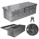 Trucky Truckbox, Deichselbox Aluminium, Anhängerbox 15 Größen, Werkzeugkiste mit Schloss und Schlüssel, stabil und wasserdicht, Boxentyp:D025 (59 x 24 x 18 cm)