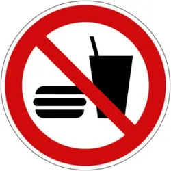 Eichner Verbotsschild Essen und Trinken verboten 20 cm Alu