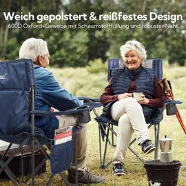 HOMECALL Campingstuhl Übergroßer Klappstuhl Blau