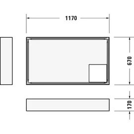 Duravit Rechteck-Duschwanne D-Code 120x70x8,5cm, Antislip, weiß