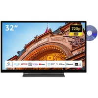 Toshiba 32WD3C63DAW LCD-LED Fernseher (80 cm/32 Zoll, HD-ready, Smart TV, HDR, Triple-Tuner, DVD-Player, 6 Monate HD+ inklusive) schwarz