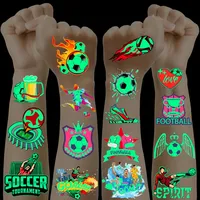 20 Blätter Fußball Tattoo Kinder, Leuchtende Kindertattoos Fussball Geschenke Jungen, Weihnachten Kleinigkeiten für Adventskalender Füllung Jungen, Adventskalender Geschenke Kinder