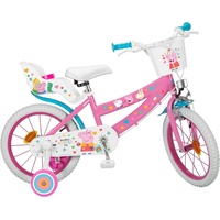 Toimsa Bikes Kinderfahrrad Peppa Pig 16 Zoll mit Stützrädern Korb Puppensitz 5-7 Jahre