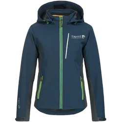 Softshelljacke DEPROC ACTIVE "NUNAVUT WOMEN", Damen, Gr. 50 (XL), blau (navy), 96% Polyester; 4% Elastan, sportlich, Langarm mit verstellbarem Klettverschluss, Jacken, auch in Großen Größen erhältlich
