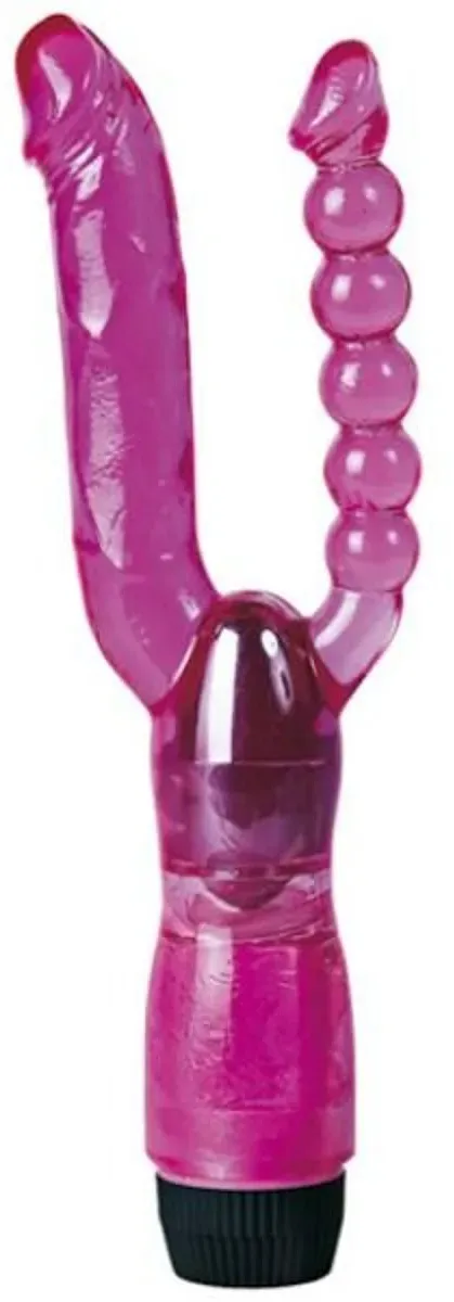 Vibrator 'Double Penetrating Vibrator' | Batteriebetrieben Seven Creations 1 St pink