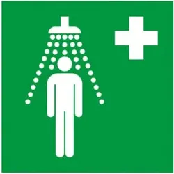 Gramm Medical Symbol Notdusche, Kunststoff, 150 x 150 mm