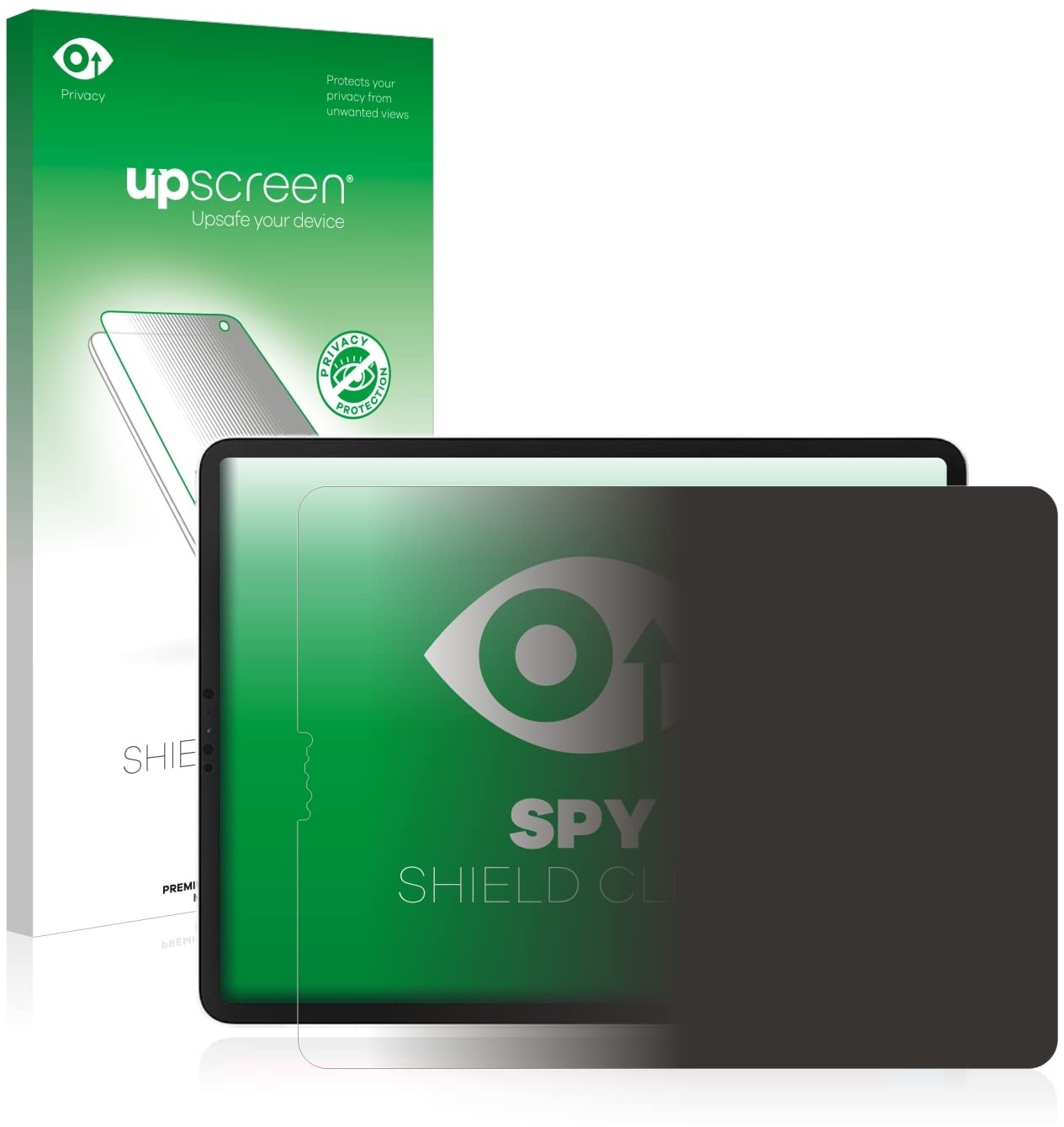upscreen Anti-Spy Blickschutzfolie für Apple iPad Pro 12.9" WiFi 2020 (im Querformat, 4. Gen.) Privacy Displayschutz-Folie [Blaulichtfilter]