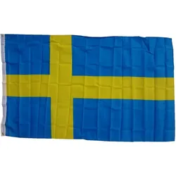 Flagge Schweden 90 x 150 cm Fahne mit 2 Ösen 100g/m2 Stoffgewicht Hissflagge für Mast