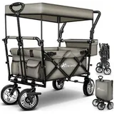 Tresko Bollerwagen TVBLWG-001, faltbar, 80kg Traglast, 124 x 56 x 108cm (L/B/H), grau