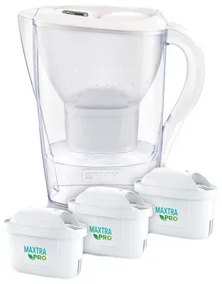 Wasserfilterkanne BRITA Marella Cool White, 2,4 l + 3 Wasserfilter BRITA Maxtra+