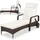 Tectake Rattan Sonnenliege 200 x 70 x 33 cm Braun