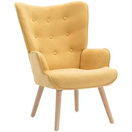 vente-unique Sessel VATELY Stoff 78 x 113 x 93 cm Senfgelb