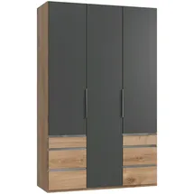 WIMEX Level 150 x 236 x 58 cm Plankeneiche Nachbildung/graphit mit Schubladen