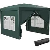 Outsunny - Faltpavillon, 4 Seitenteilen