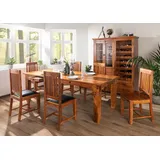 Massivmoebel24 Esstisch Akazie 200x100x76 honig lackiert OXFORD #0606