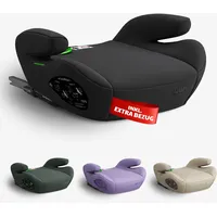 OWEN Sitzerhöhung Auto mit ISOFIX | Kindersitz mit Memory-Schaum & Wechselbezug | Für 15–36 kg (6–12 Jahre) | ECE R129 geprüft | ergonomisch & leicht | Bezug waschbar – schwarz