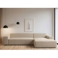 werk2 Ecksofa WERK2 "Zeus-XL, B/T: 311/210 cm, Mega-Sofa mit großer Sitztiefe, modern", beige (natur), B:311cm H:70cm T:210cm, 90% Polyester, 10% Nylon, Sofas, Ecksofa, Curvy Trend Garnitur mit urbaner Optik, bequem, Big-Sofa, L-Form