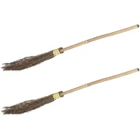 Relaxdays Hexenbesen 2er Set Erwachsene 97 cm