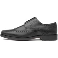 Hush Puppies Herren Brace Brogue Schuluniform-Schuh, Schwarz, 43 EU