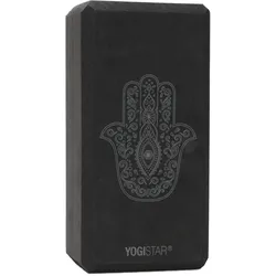 Yogablock Basic Art Hand Of Fatima Zen Yoga Schwarz Stabil YOGISTAR EINHEITSGRÖSSE