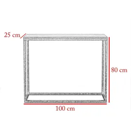 Möbel Kraft Konsolentisch 100x25x80 cm schwarz
