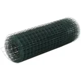 vidaXL Drahtzaun Stahl mit PVC-Beschichtung 10x0,5 m Grün