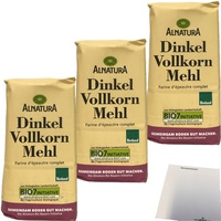 Alnatura Dinkel Volkorn Mehl 3er Pack 3x1kg Packung usy Block