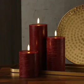 uYuni LED Kerzenset PIA 3 St. rot