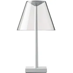 Rotaliana Dina T1 Tischleuchte Struktur weiß matt, Schirm transparent