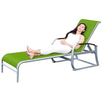 Himimi Gartenliege, 188,5 x 91.0 x 68.7cm Klappbar Liegestuhl aus Schling Stoff, Sonnenliege, Relaxliege Liegestuhl Relaxliege mit Verstellbarer Rückenlehne