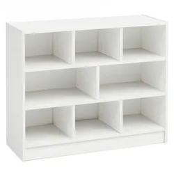 Kadima Design Holzbücherregal mit Melaminharz-Beschichtung und Stauraum, Modernes Design. 80x30x69 cm