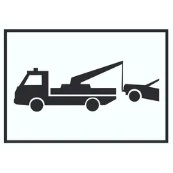 Widerrechtlich abgestellte Fahrzeuge Symbol Schild A4 (210x297mm)