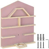 Tectake tectake® Wandregal, für bis zu 50 Tonies, abgerundete Ecken, 50 x 15,5 x 60 cm, unsichtbare Aufhängung