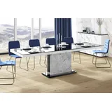 Design Esstisch Tisch HME-111 Hochglanz ausziehbar 160 bis 256 cm - Schwarz