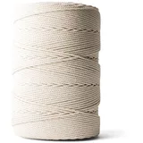 LEDENT Makramee Garn (3mm, 500M, Natur) - Doppelt gedrehtes Seil aus 100% Recycelter Baumwolle zum Basteln - Dickes Makramee Garn für kreative Projekte