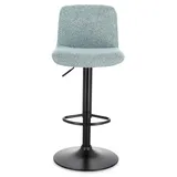 Natur24 Esszimmerstuhl Rafael 2er Set Barhocker 46 x 107 x 41 cm Stahl Polyester Blau Schwarz schwarz