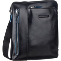 Piquadro Blue Square Umhängetasche Leder 21 cm schwarz