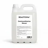 BEAUTIONA Demineralisiertes Wasser 5 L – Destilliertes & VE-Wasser gemäß VDE 0510 – Chemisch rein, kalkfrei – Für Auto, Kühler, Bügeleisen, Luftbefeuchter & Aquarium